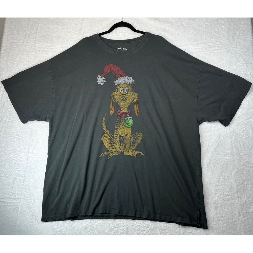 Aerie The Grinch Max Christmas T-Shirt Adult XXL Gray Short Sleeve Graphic Tee